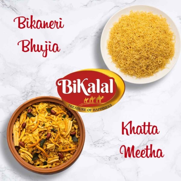 Bikaneri Bhujia 400Gm and Khatta Meetha 400Gm - Image 2